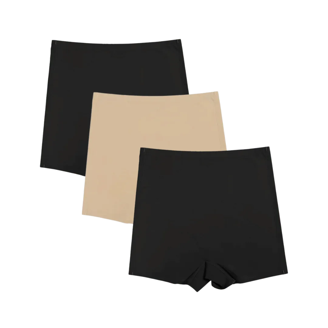 Calcinha Short Segunda pele - Kit com 3 - Corte a Laser e sem Costura