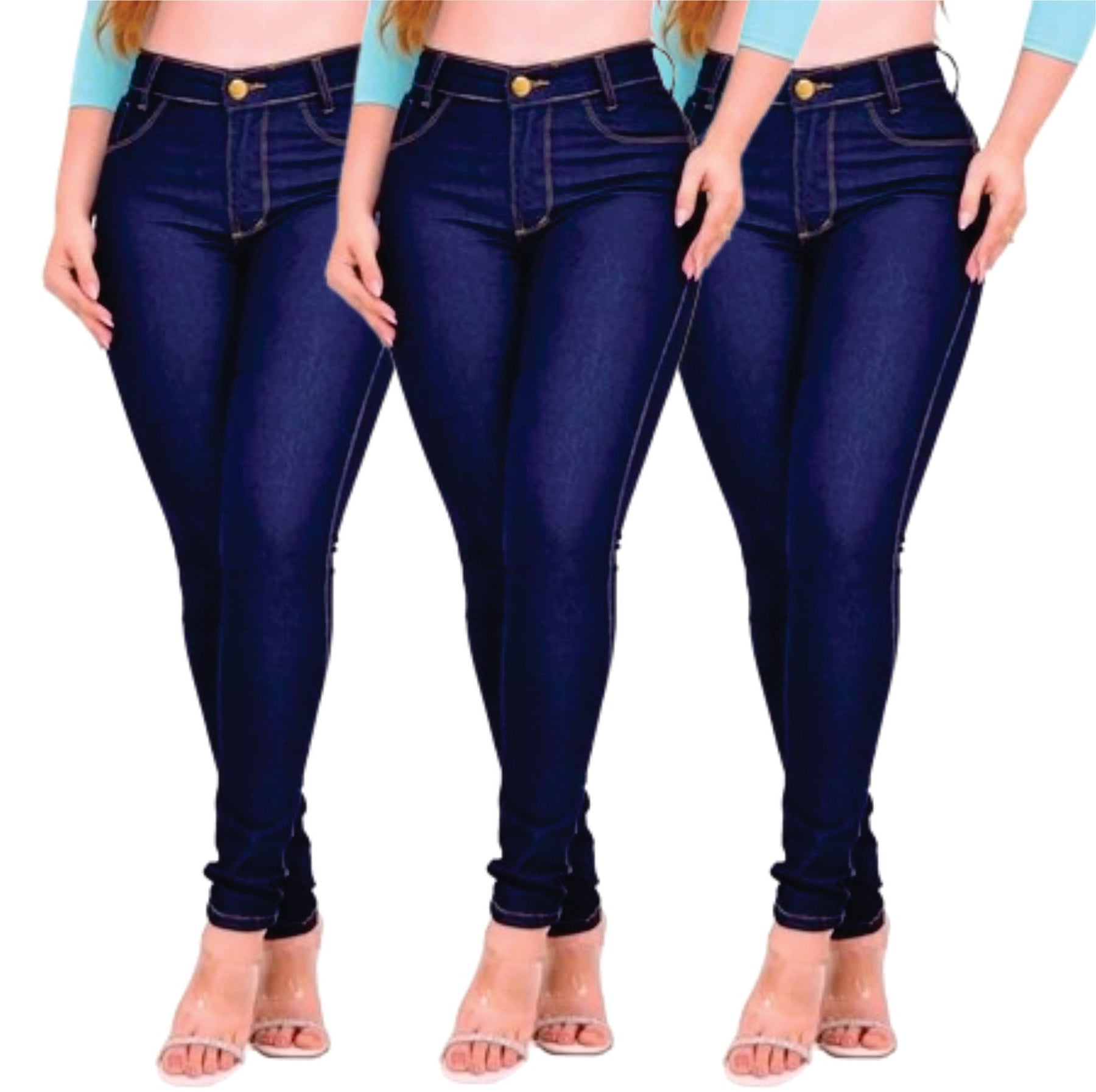 [PROMOÇÃO LIMITADA] Compre 1, Leve 3 - Calça Jeans Modeladora Skinny + Frete Grátis!